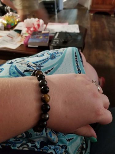 Customer photo review of Triple Stone Protection Bracelet