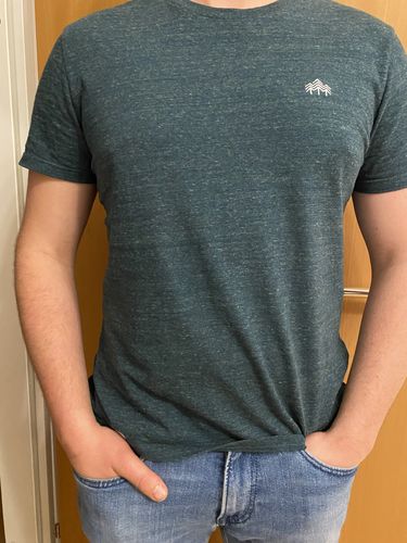 Customer photo review of Herren Shirt Stick - Waldgrün meliert (🌲)