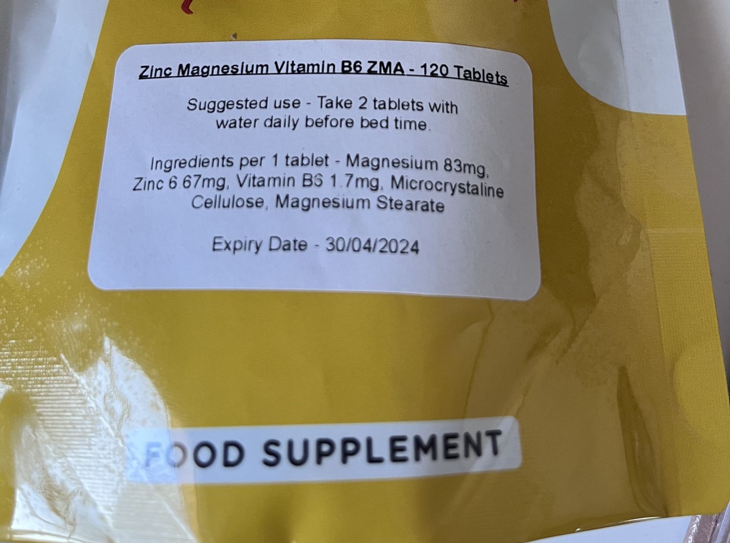 Customer photo review of ZMA