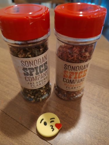 Customer photo review of Ghost Pepper Habanero Jalapeno Flakes Spice Gift Box