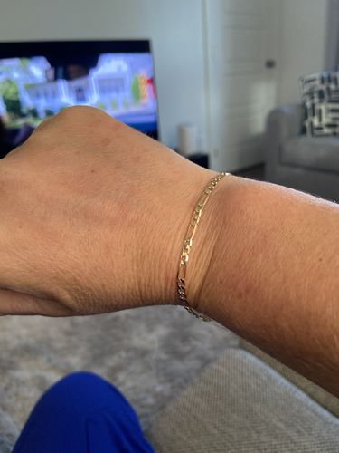 Customer photo review of Bracelet Figaro - Or 10k