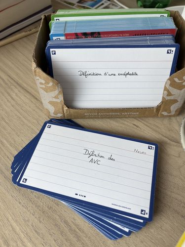 Avis photo d'un client sur Flashcards FLASH 2.0 OXFORD # 80 cartes 7,5 x 12,5 cm - ligné