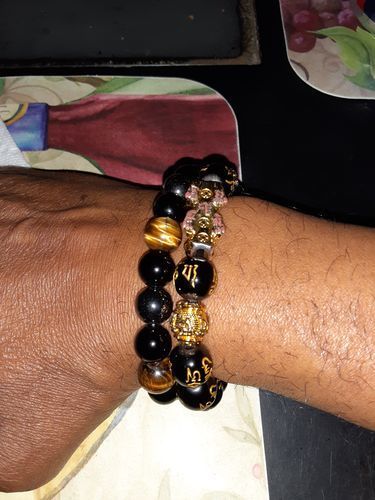 Customer photo review of Triple Stone Protection Bracelet