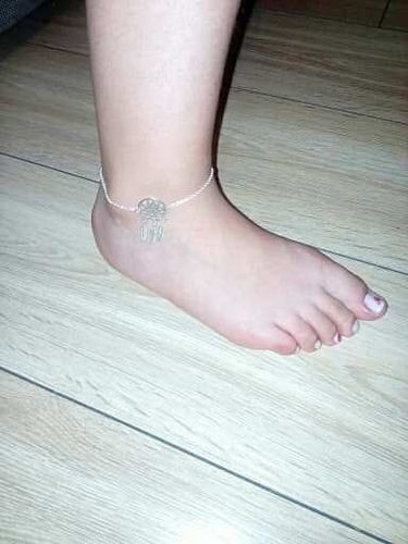 Customer photo review of Silver Dream Catcher Anklet