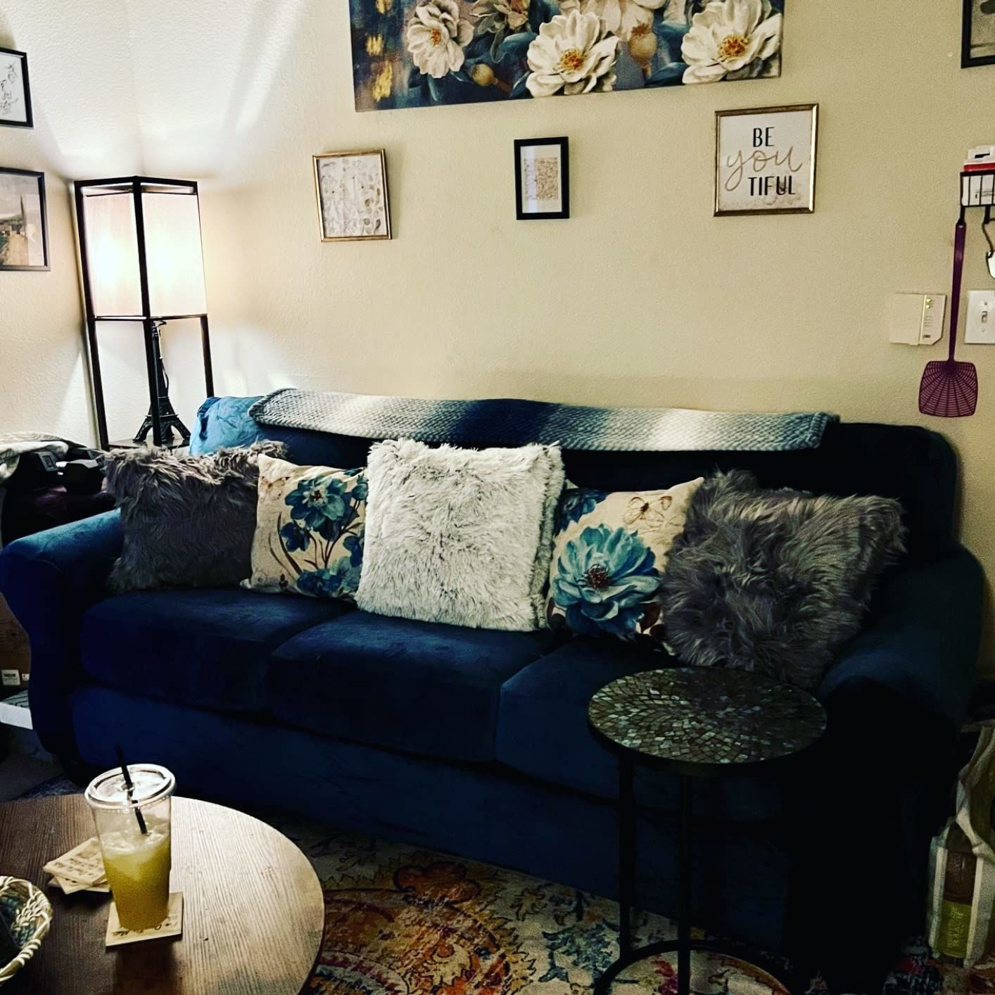 Customer photo review of High Stretch Velvet Plush Sofa Cushion Slipcover