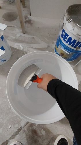 Customer photo review of One-piece Stainless Steel Putty Knife