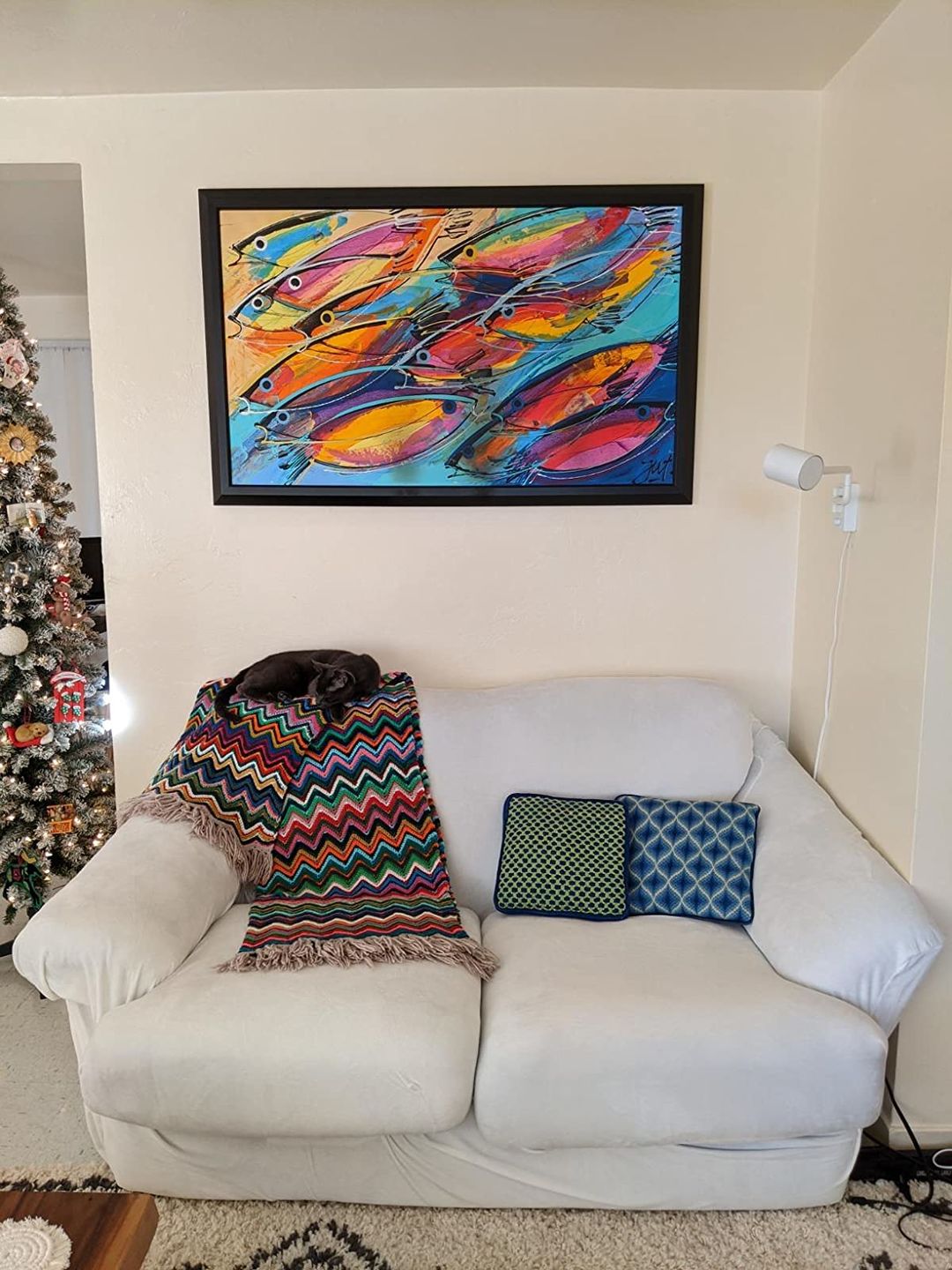 Customer photo review of High Stretch Velvet Plush Sofa Cushion Slipcover