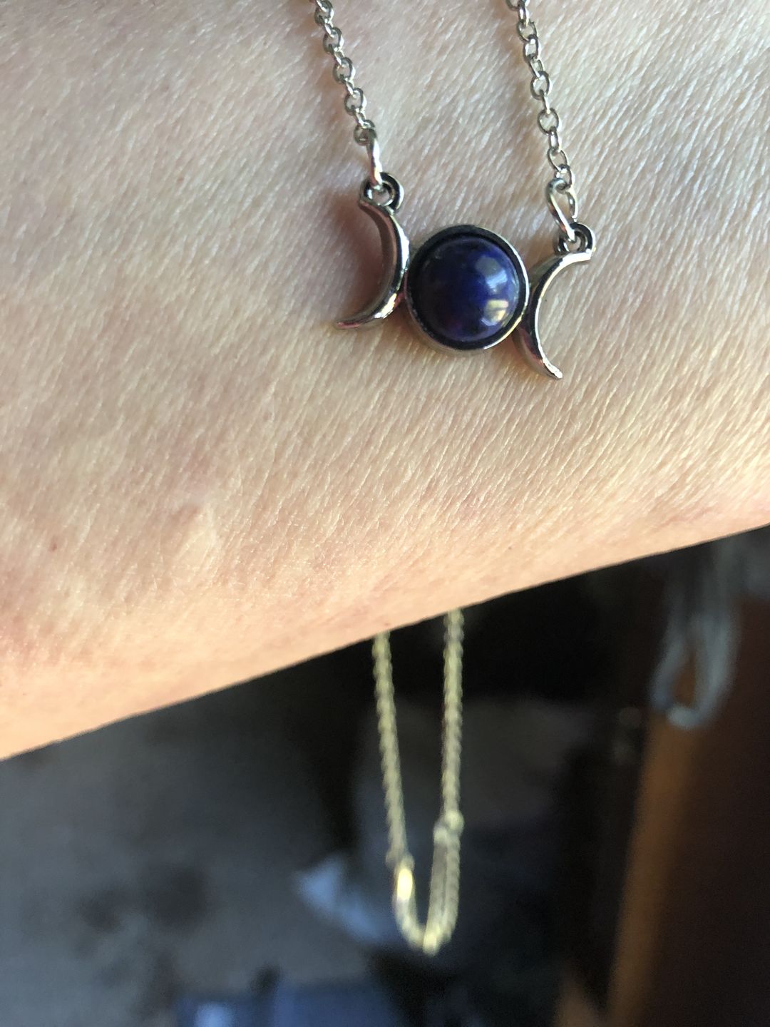 Customer photo review of Triple moon necklace