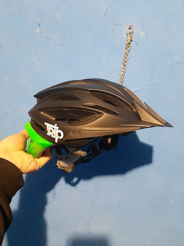 Customer photo review of Casco Mountain Bike Negro/Verde