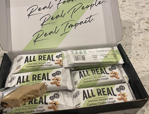 Customer photo review of Cashew Cookie Dough Protein Bar