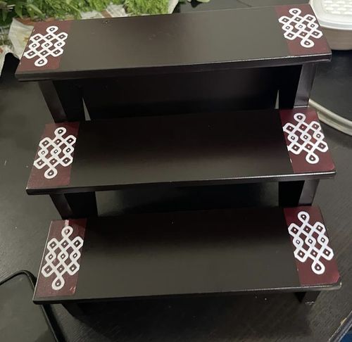 Customer photo review of Wooden 3 Step Deity Stand / Pooja Stand