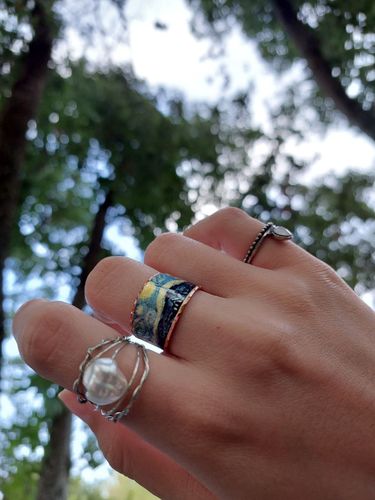 Customer photo review of Van Gogh Starry Night Tablo Tasarım Yüzük