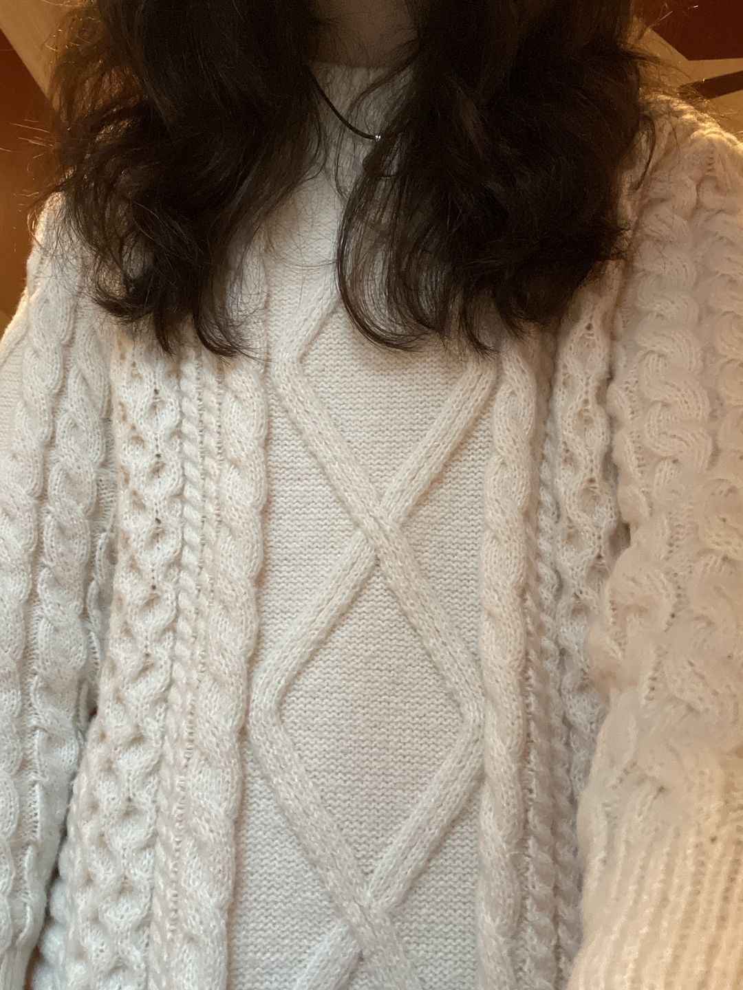 Customer photo review of Aelfric Eden Retro 90s Cable Knit Sweater