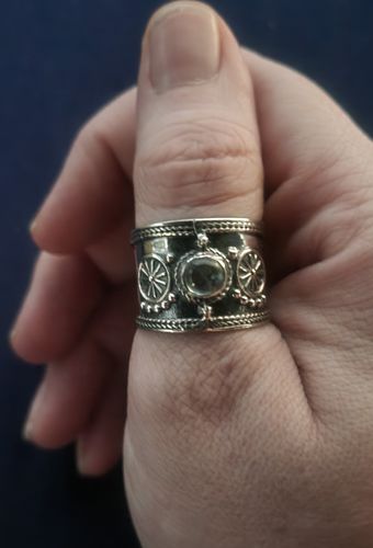 Customer photo review of Boho Aquamarine Ring Sterling Silver