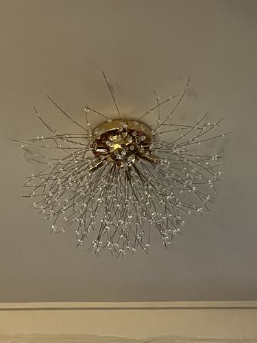 Customer photo review of Modern Beaded Sputnik Crystal Flush Mount Ceiling Light