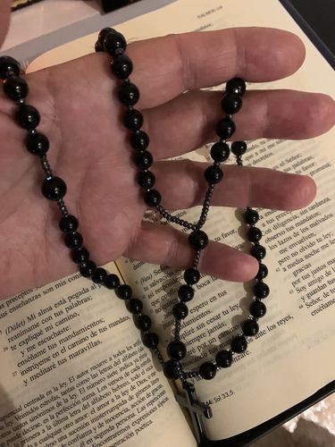 Customer photo review of Set Rosario Samsara - Protector Onix Negro