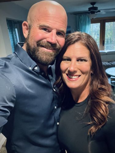 Customer photo review of Premium Long Sleeve Muscle Fit Shirt - Ultramarine Blue