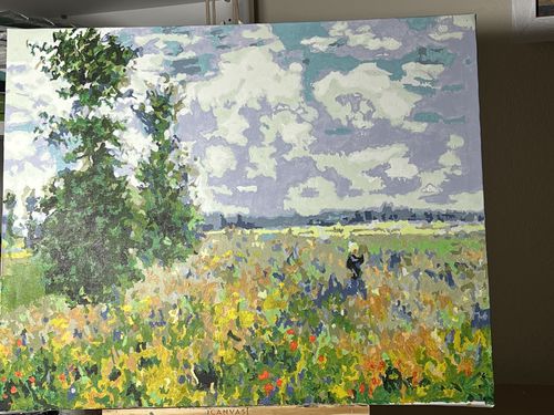 Customer photo review of Poppy fields near Argenteuil - Paint by Numbers