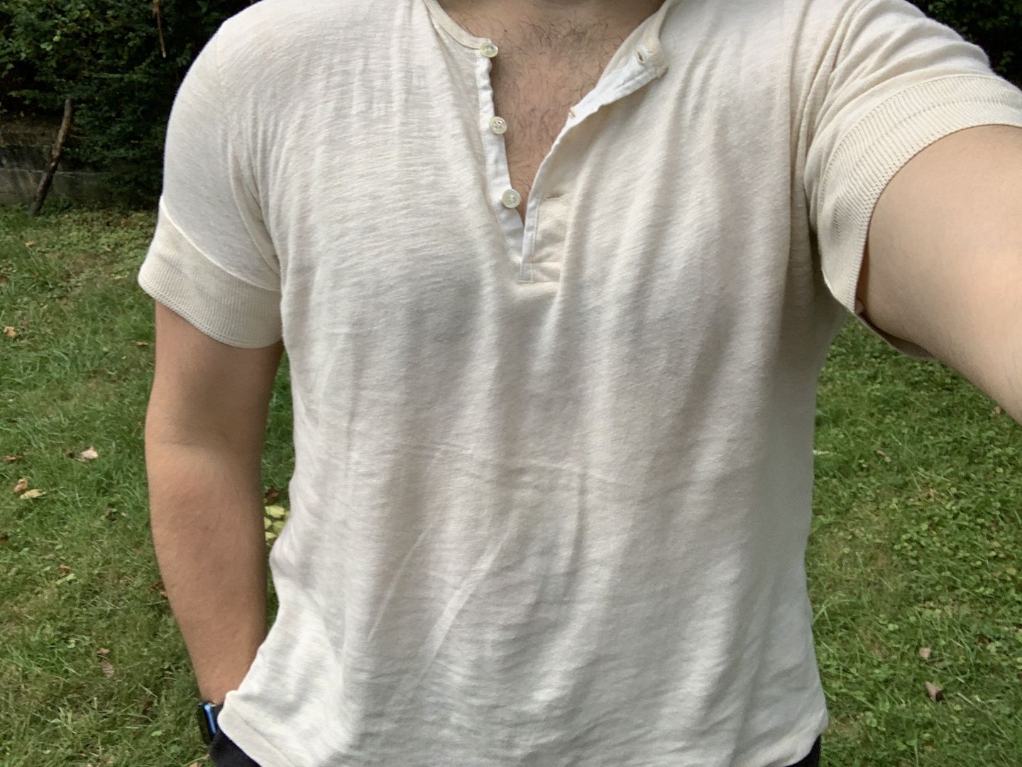 Customer photo review of 1890s Slub Cotton Henley T-Shirt