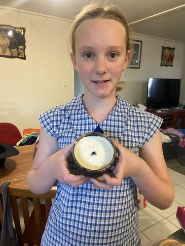 Customer photo review of Candle Making Kit Coconut - Starter DIY Kit With Coco Soy Wax Blend & 60ml Fragrance