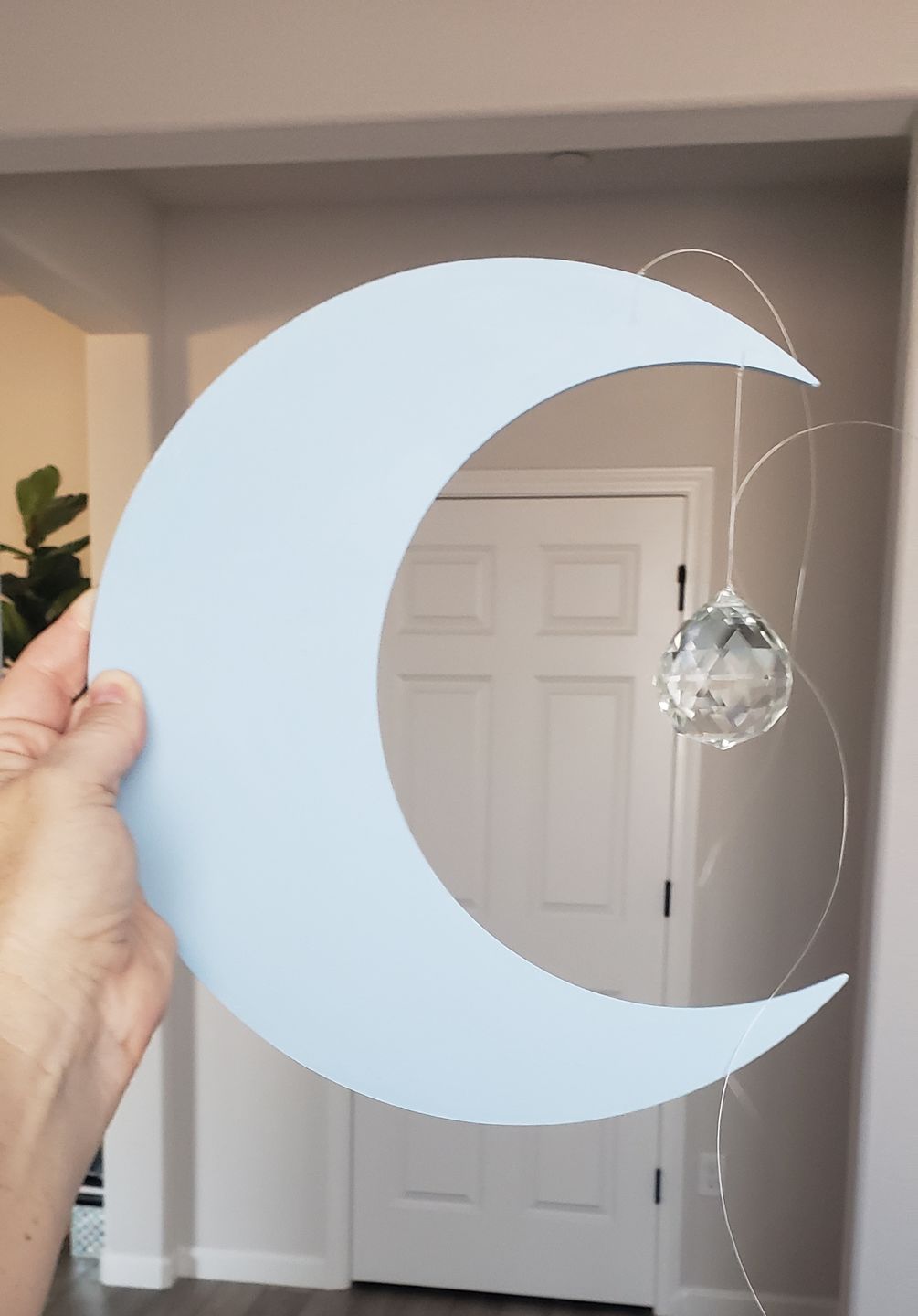 Customer photo review of Unfinished Wood Crescent Moon Shape - Night Sky - Craft - up to 24" DIY