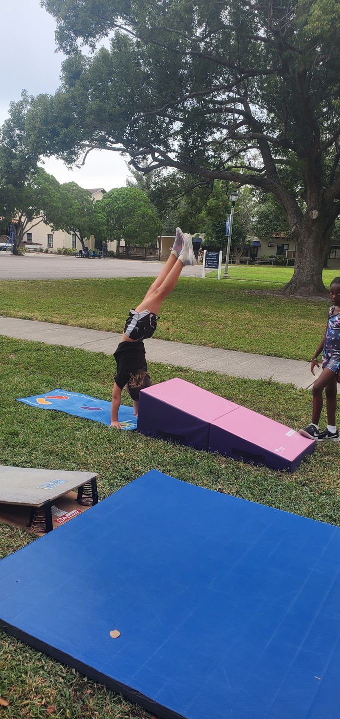 Customer photo review of 48”x24”x14” Gymnastics Tumbling Cheese Wedge Mat