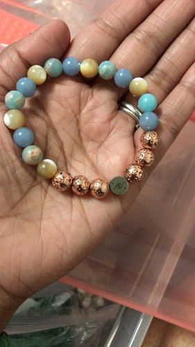 Customer photo review of 15.5" Light Blue emperor jasper round beads 6mm/8mm/10mm, sea sediment, Terra Jasper