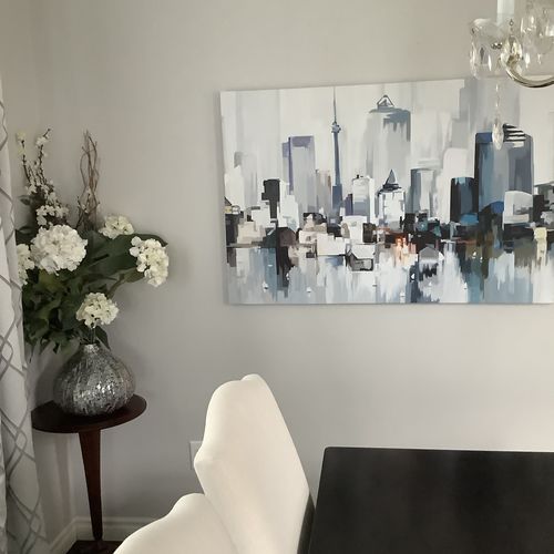 Customer photo review of 'Abstract Toronto' Framed Canvas