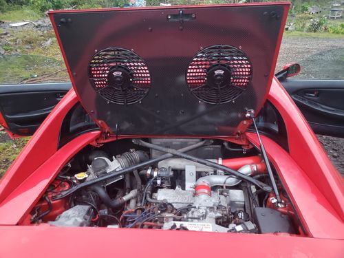 Customer photo review of Engine Lid Dual Fan Shroud (Forged Carbon Fiber/Mirror Finish/Carbon Fiber/Raw Aluminum)