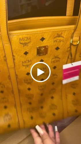 Customer video review of PRELOVED MCM Visetos  Leather Shopping Tote Bag 9981G 091222