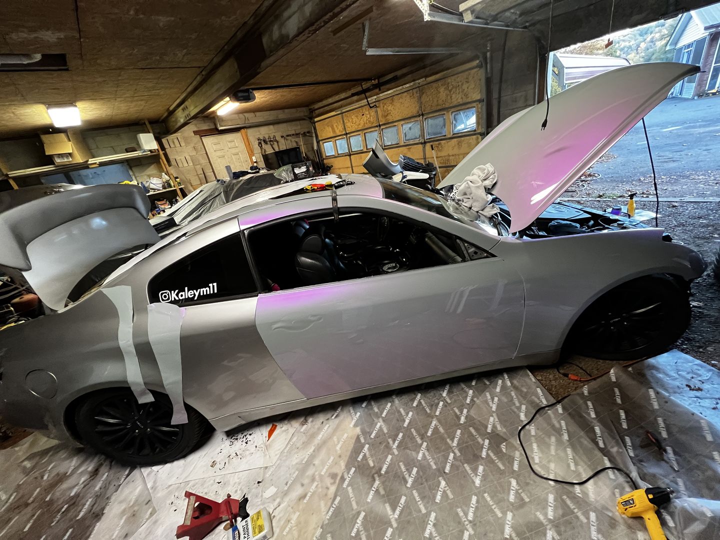 Customer photo review of Candy Metallic Gray Purple vinyl wrap
