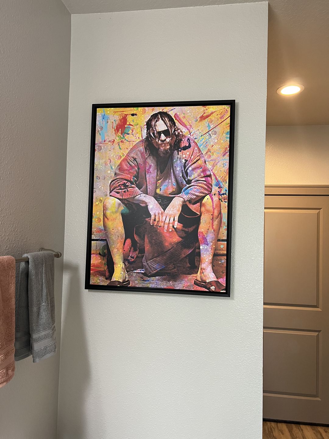Customer photo review of Lebowski Toilet Colors Wall Art