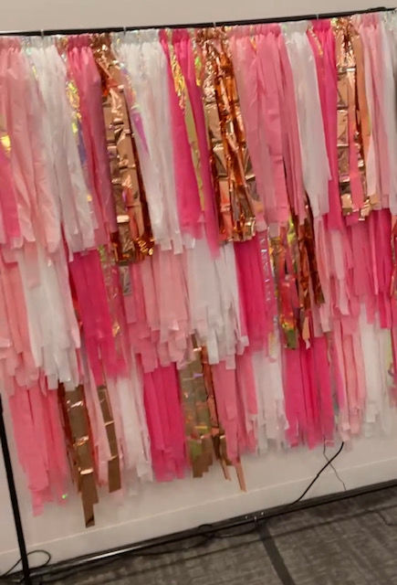 Customer photo review of CUSTOM Fringe Backdrop