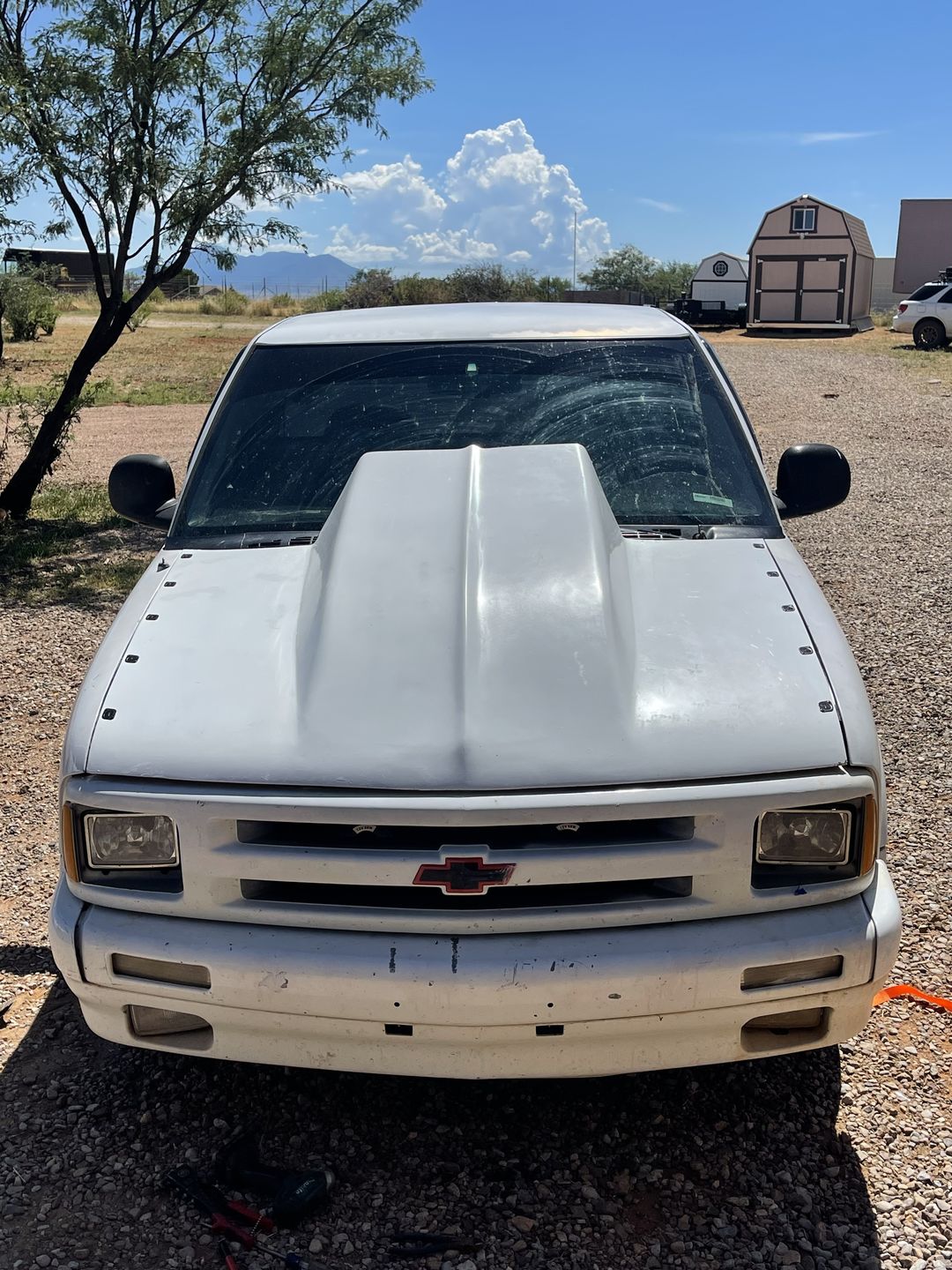 Customer photo review of Motion Raceworks 1994-04 S10 S10/Sonoma/Blazer Dzus Hood Rails (34") (Black Anodized)