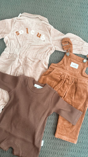 Customer photo review of Corduroy Soll Overalls - Dark Mustard