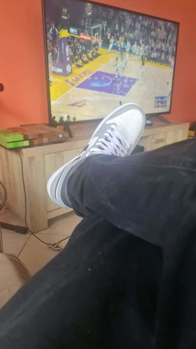 Customer photo review of Nike Air Jordan 1 Mid 'Light Smoke Grey'