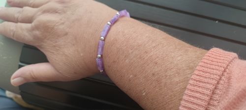 Customer photo review of Bracelet amincissant en améthyste pure