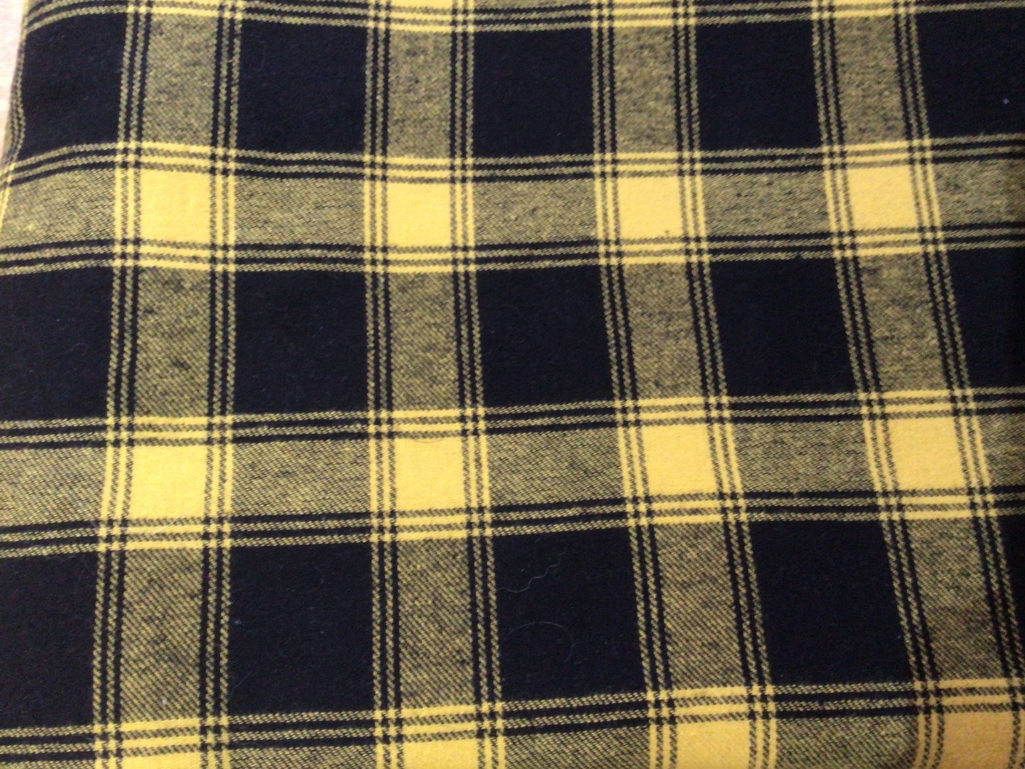 Customer photo review of Mustard and Black Tartan Brushed Cotton Fabric