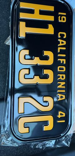 Customer photo review of 1941 CALIFORNIA LICENSE PLATE 6"x14" (351.5mm x 156.5mm)