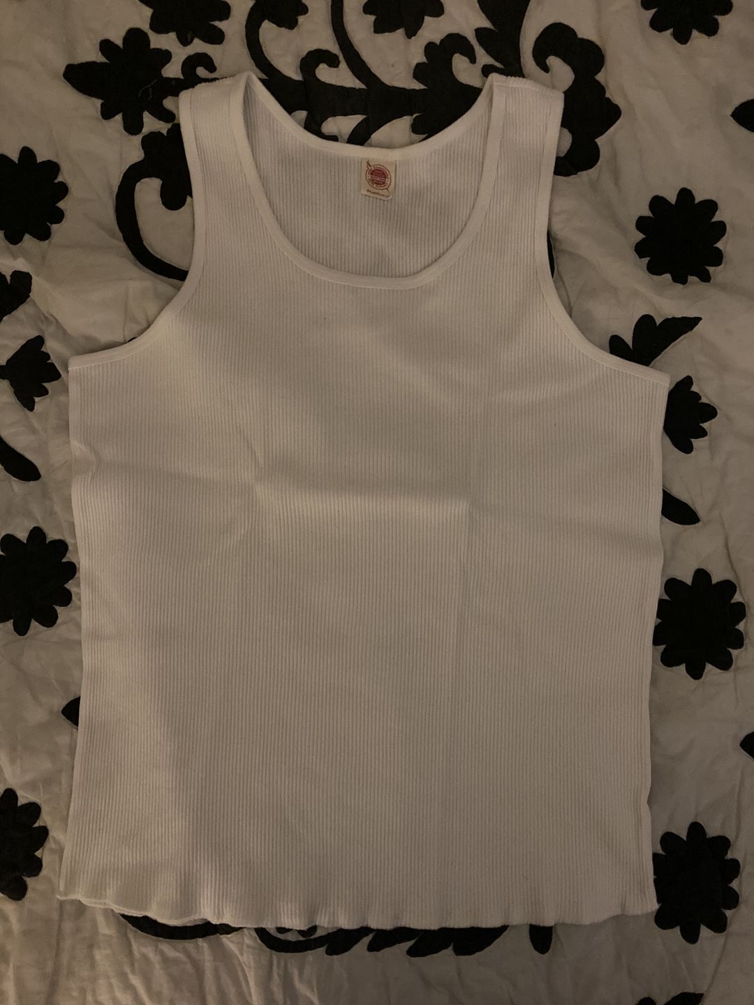 Customer photo review of 10.5 oz Cotton Tank Top - White