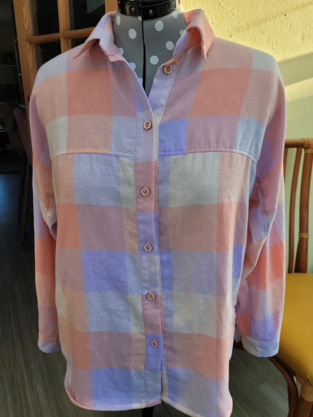 Customer photo review of Pastel Squares Brushed Cotton Fabric