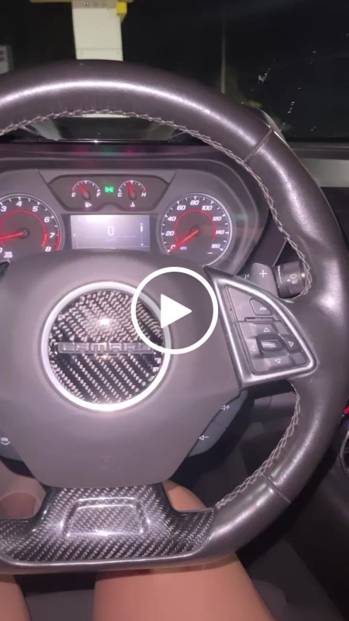 Customer video review of Carbon Fiber Steering Wheel Center Overlay For Chevy Camaro 2016-2023