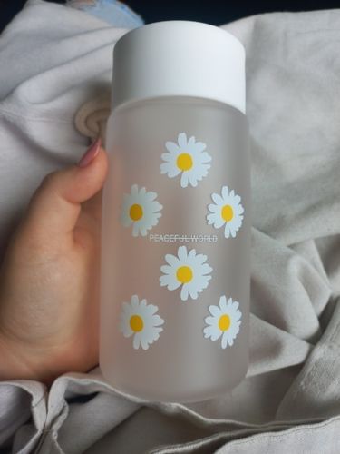 Customer photo review of Little Daisy Frosted Water Bottle
