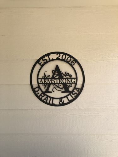 Customer photo review of Circle Letter Monogram