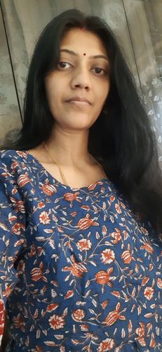 Customer photo review of Red and Blue Floral Block Print Maxi