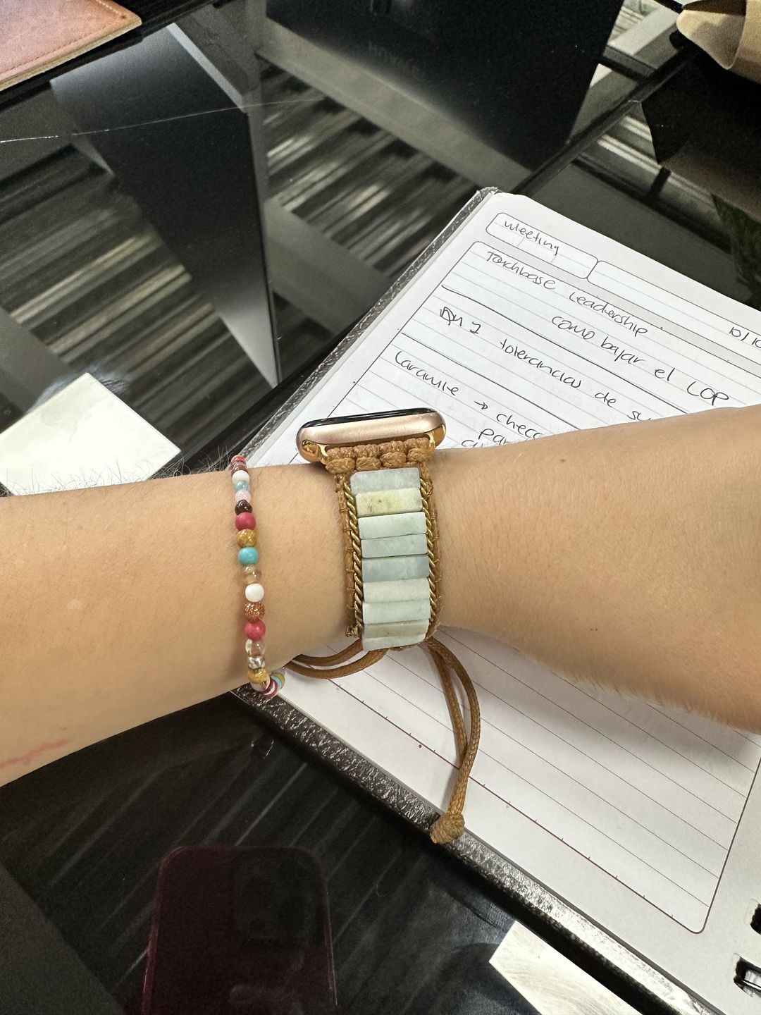 Customer photo review of Amazonite Protection Apple Watch Strap