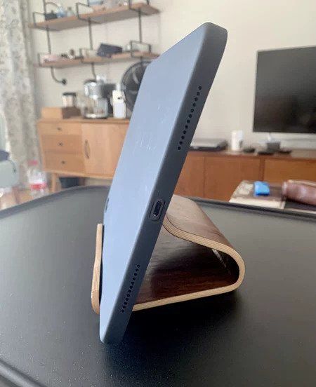 Customer photo review of Wooden Tablet Holder for Desk