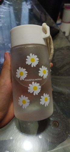 Customer photo review of Little Daisy Frosted Water Bottle