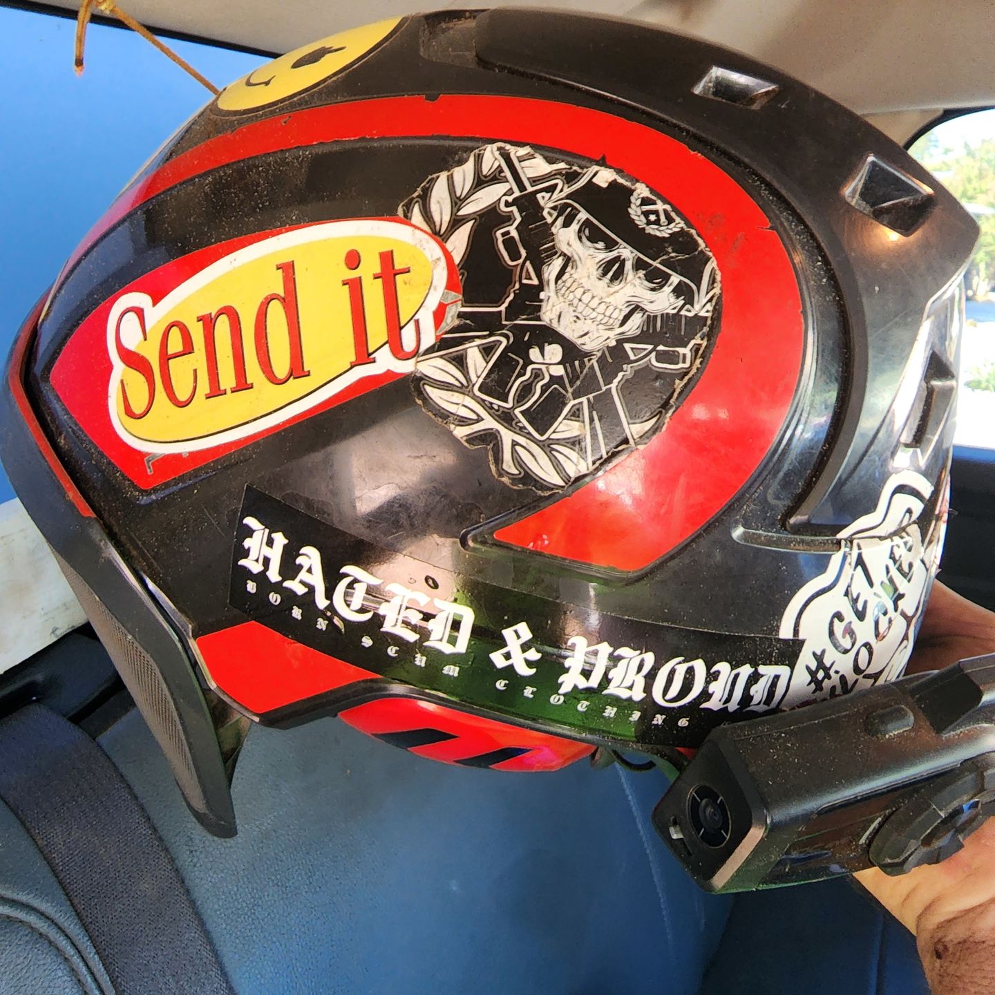 Customer photo review of HATED & PROUD 5.5" X 1.25" STICKER