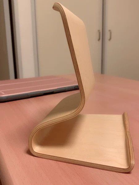 Customer photo review of Wooden Tablet Holder for Desk